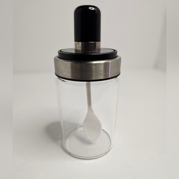 Ikea Container Glass Jar Combination Spoon with Lid (Set Of 2) - Picture 2 of 6